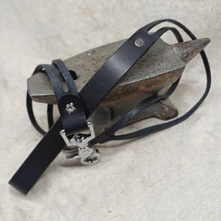 Leine — rot lang / 20mm / ca. 80 cm — geteilt schwarz