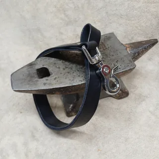 Leine — rot lang / 20mm / ca. 80 cm — schwarz kurz
